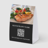 Plaque De Table Porte-menu numérique en papier avec code QR pour l (Recto)