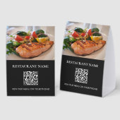 Plaque De Table Porte-menu numérique en papier avec code QR pour l (Recto/verso)