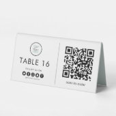 Plaque De Table Porte-menu QR Code de commande en table (Verso)
