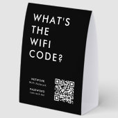 Plaque De Table Porte-nom de code WiFi | Panneau de réseau QR sur (Recto)