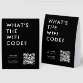Plaque De Table Porte-nom de code WiFi | Panneau de réseau QR sur (Recto/Verso)