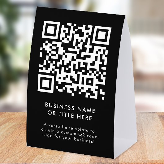 Plaque De Table Porte-nom de table avec QR Code | Panneau de table