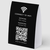 Plaque De Table Porte-nom de table de réseau WiFi | Panneau de tab (Recto)