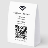Plaque De Table Porte-nom de table de réseau WiFi | Panneau de tab (Arrière)