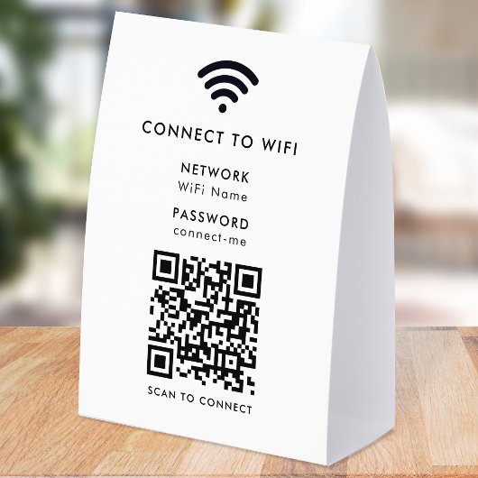 Plaque De Table Porte-nom de table de réseau WiFi | Panneau de tab