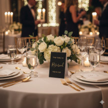 Porte-nom de table élégant et réservé pour les évé