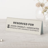 Plaque De Table Porte-nom de table en lin beige avec logo personna (En SItu (Tableau))