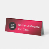 Plaque De Table Porte-nom de table personnalisé avec logo et nom | (Verso)