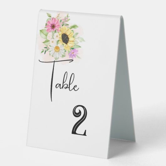 Plaque De Table Porte-nombre de table de mariage Tent Panneau de (Recto)