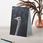 Plaque De Table portrait d'autruche (En SItu (Tableau))