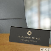 Plaque De Table Position du nom du logo élégant