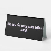 Plaque De Table Potion Bar Magic (Verso)