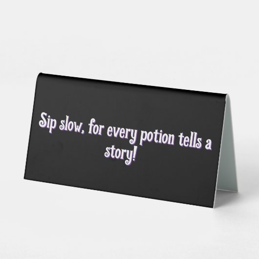 Plaque De Table Potion Bar Magic (Verso)
