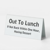 Plaque De Table Pour Déjeuner Drôle Entreprise (Recto)