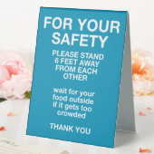 Plaque De Table Pour votre sécurité (In SItu (Mariage))