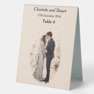 Plaque De Table Premier baiser