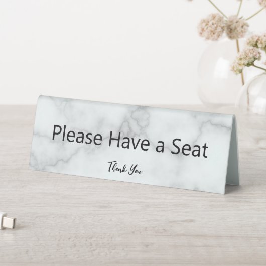 Plaque De Table Prenez place au Marbre blanc Faux (En SItu (Tableau))