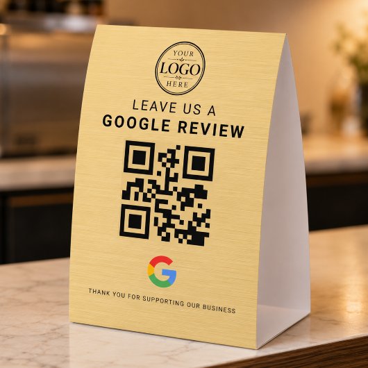 Plaque De Table Présentoir de table Logo Google Review en or