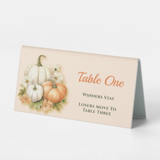 Plaque De Table Présentoir de table pour citrouilles d'automne de (Recto)