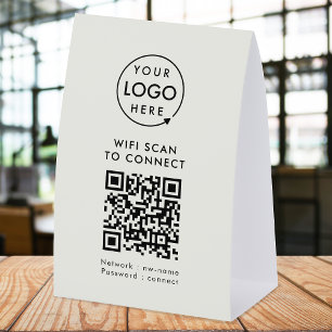 Plaque De Table Présentoir de table WiFi Panneau de table QR de