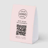 Plaque De Table Présentoir de table WiFi | Panneau de table réseau (Verso)