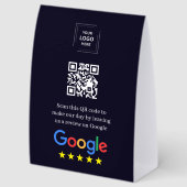 Plaque De Table Présentoir de tente de table de code QR pour avis (Arrière)