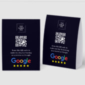 Plaque De Table Présentoir de tente de table de code QR pour avis (Recto/Verso)