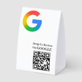 Plaque De Table Présentoir de tente de table de code QR pour avis (Verso)