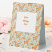Plaque De Table Pretty retro muted 1970 s flowers (In SItu (Mariage))