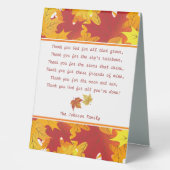 Plaque De Table Prière bon thanksgiving personnalisée (Recto)