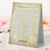 Plaque De Table Prière chrétienne pour la protection (In SItu (Mariage))