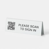 Plaque De Table Prière de scanner pour vous connecter Code QR Prés (Verso)