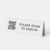 Plaque De Table Prière de scanner pour vous connecter Code QR Prés (Recto)