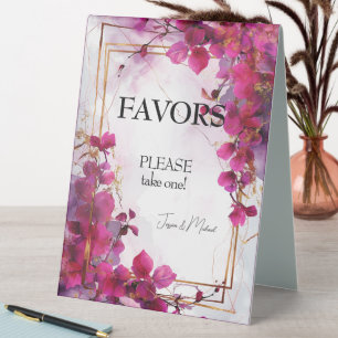Plaque De Table 💍 Privilégie Fuchsia Enchantment Aquarelle