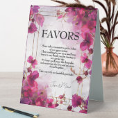 Plaque De Table 💍 Privilégie Fuchsia Enchantment Aquarelle (En SItu (Tableau))