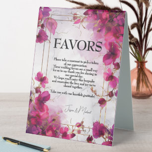 Plaque De Table 💍 Privilégie Fuchsia Enchantment Aquarelle