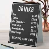 Plaque De Table Prix des aliments et des boissons (En SItu (Tableau))