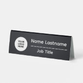 Plaque De Table Professional Office Desk Name Plate with Logo (Verso)