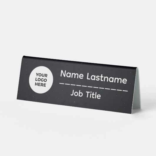 Plaque De Table Professional Office Desk Name Plate with Logo (Recto)