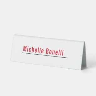 Plaque De Table Professionnel Minimaliste Simple Blanc Moderne Pla