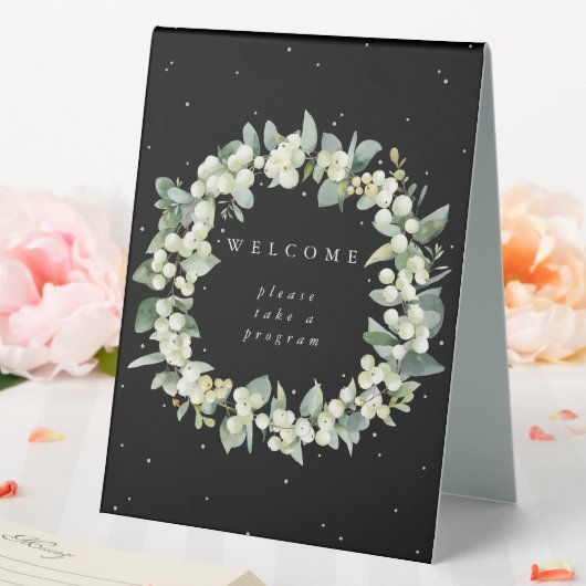 Plaque De Table Programme de mariage Black Snowberry+Eucalyptus (In SItu (Mariage))