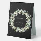 Plaque De Table Programme de mariage Black Snowberry+Eucalyptus (Verso)