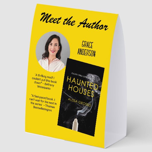 Plaque De Table Promote Your Book Custom Author (Recto)