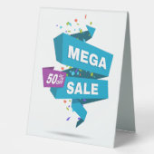Plaque De Table Promotion 50% sur Mega Sale (Recto)