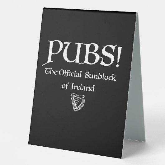 Plaque De Table Pubs ! (Recto)