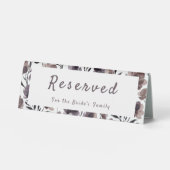Plaque De Table Purple Floral Botanical Wedding (Recto)