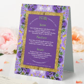 Plaque De Table Purple Flowers Nature Geometry Menu spécial de l'é (In SItu (Mariage))