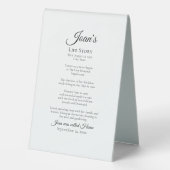 Plaque De Table Purple Lilac Fleurs Aquarelle Mémorial funéraire (Verso)