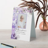 Plaque De Table Purple Lilac Fleurs Aquarelle Mémorial funéraire (En SItu (Tableau))