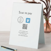 Plaque De Table Q R code venmo scanner pour payer ajouter le logo  (En SItu (Tableau))